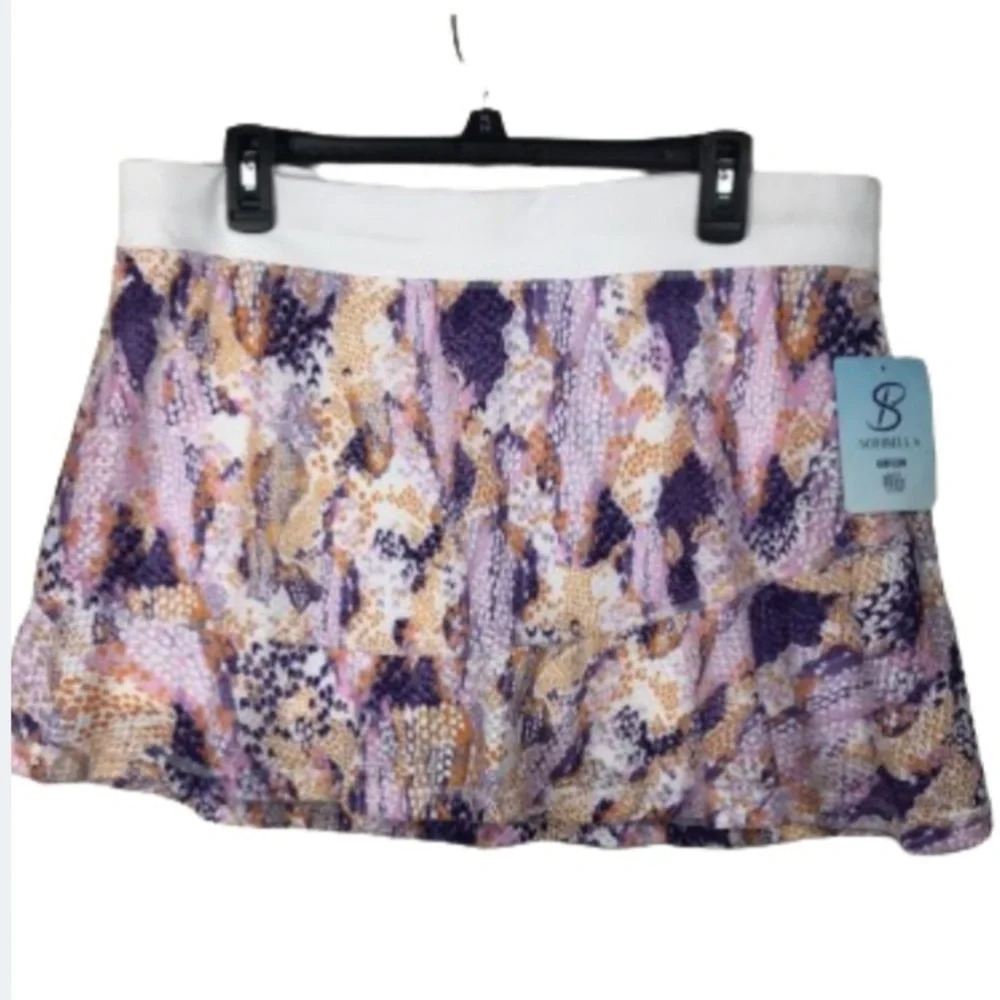 NEW Sofibella Skort Size 1X Airflow Mesh Overlay 14” Tennis Pickleball Sporty